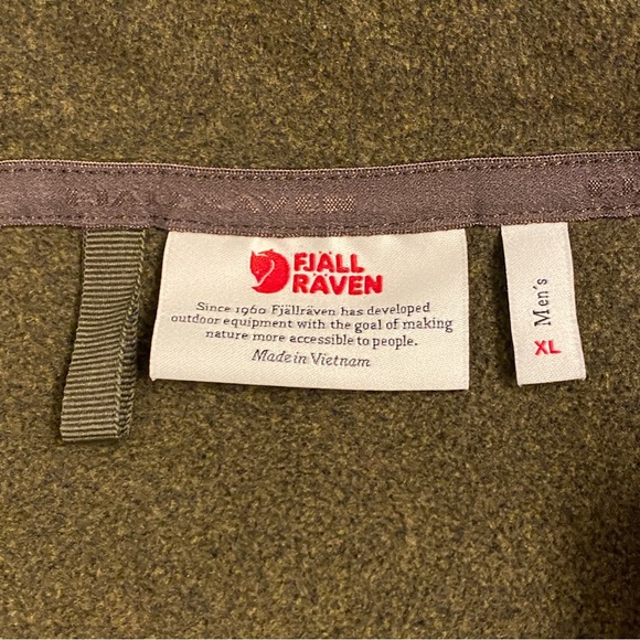 Fjallraven NWOT Mens Sten Fleece Jacket, XL, Olive Green - Picture 9 of 11